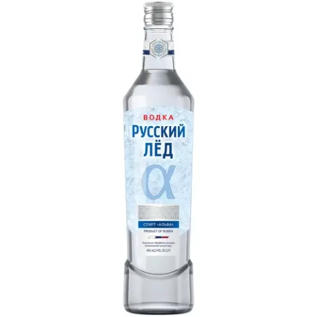 Водка Русский Лёд на спирте Альфа 0,5л 40% Россия