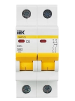 Автоматический выключатель IEK BA47-29 C, 6A, 2P, 400 V