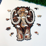 Деревянный, фигурный пазл EWA Мастодон Мамонт S 28x21 см