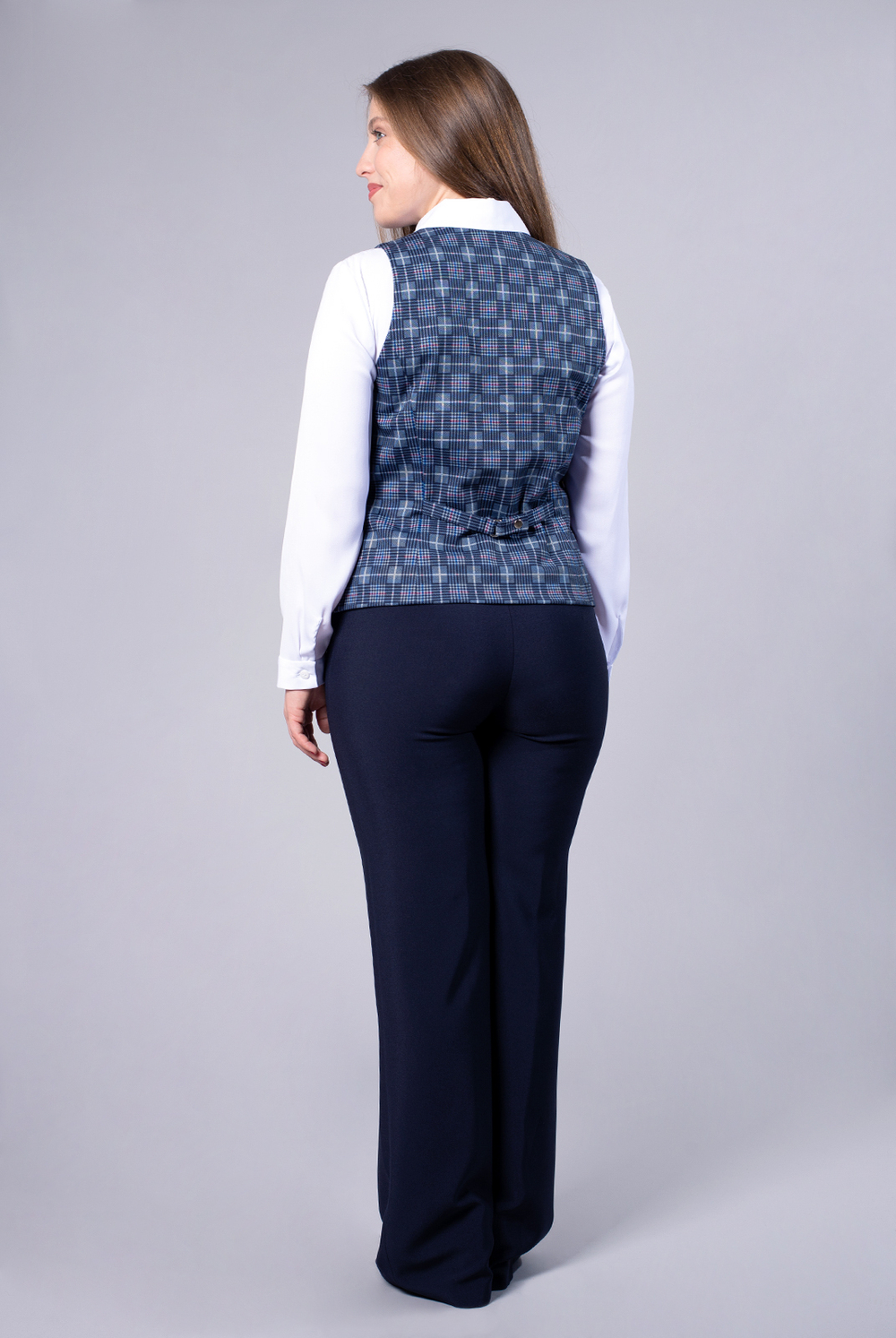 Жилет женский 3805зп, клетка #224Кл063805зп