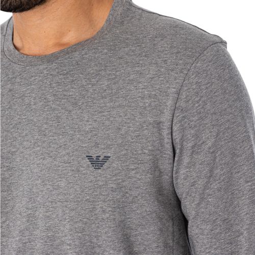 Мужская пижама серая толстовка, фиолетовые штаны Emporio Armani 111789_4F720 15449