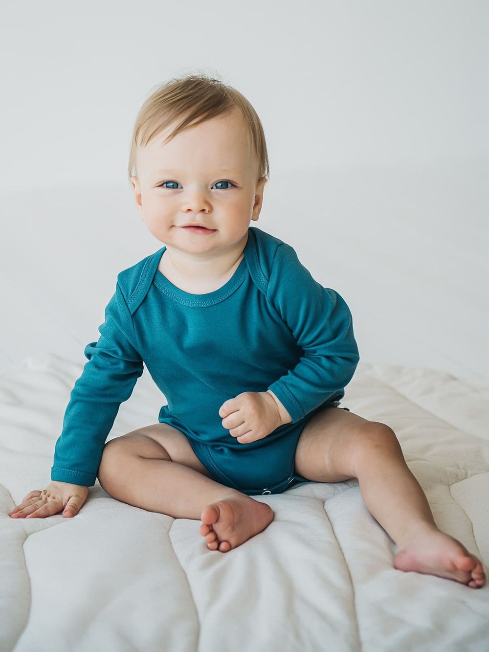 Комплект боди с длинным рукавом "Море/Жемчуг" 0+