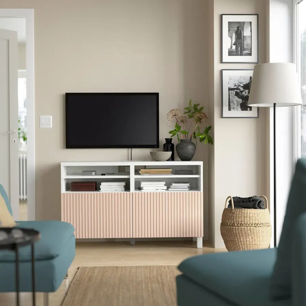 Тумба под ТВ - IKEA BESTÅ/BESTA, 120x42x74 см, белый, Бесто ИКЕА