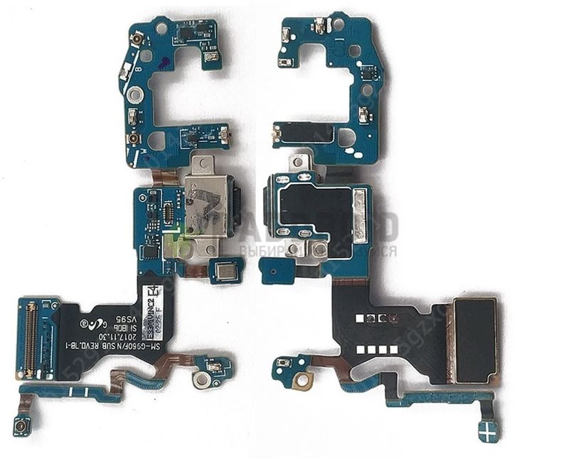 Нижняя плата для Samsung Galaxy S9 (SM-G960F) с разъемом зарядки (usb) и микрофоном