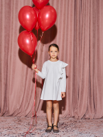 Платье с длинным рукавом Mjölk Экрю, с воланом