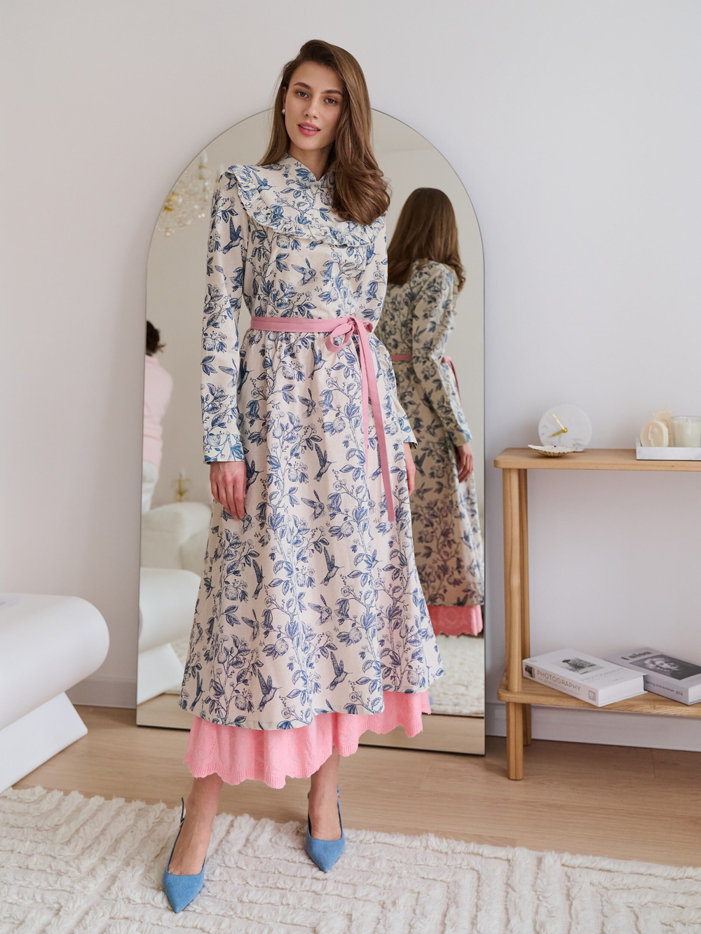 Платье с вшитой манишкой