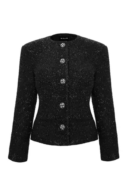 “Sparkling tweed” Жакет из твида с длинным рукавом