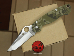 Нож Spyderco Paramilitary 2 Tanto G10 - камуфляж рукоять, клинок сатин RK/481