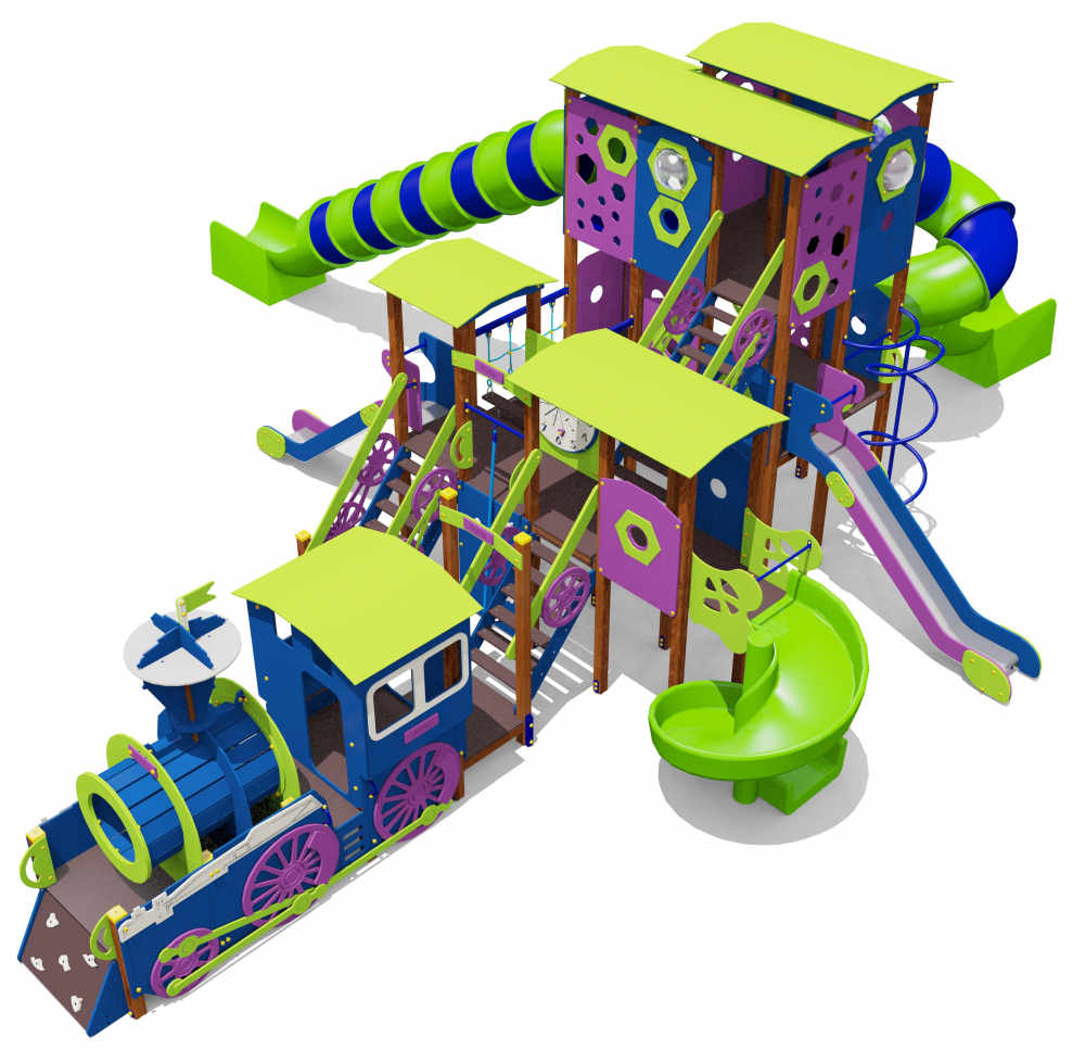 Игровой комплекс Поезд 07078.21 для детей 6-12 лет для уличной площадки