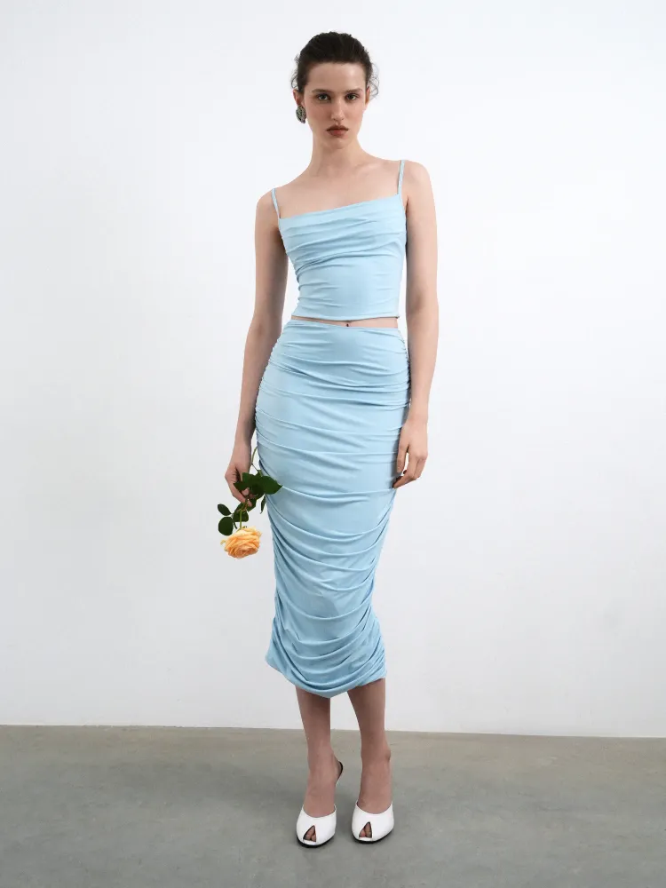 Кейси (Casey), топ из голубого бифлекса