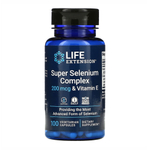 Life extension super selenium complex 200 mcg & vit E 100 veg caps.