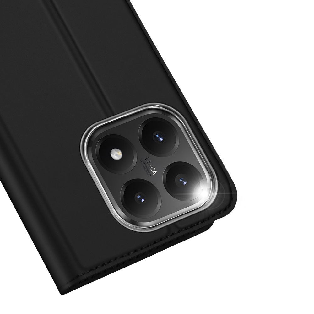 Чехол книжка из PU кожи черного цвета от Dux Ducis для Xiaomi 15T, серия Skin Pro Series Case