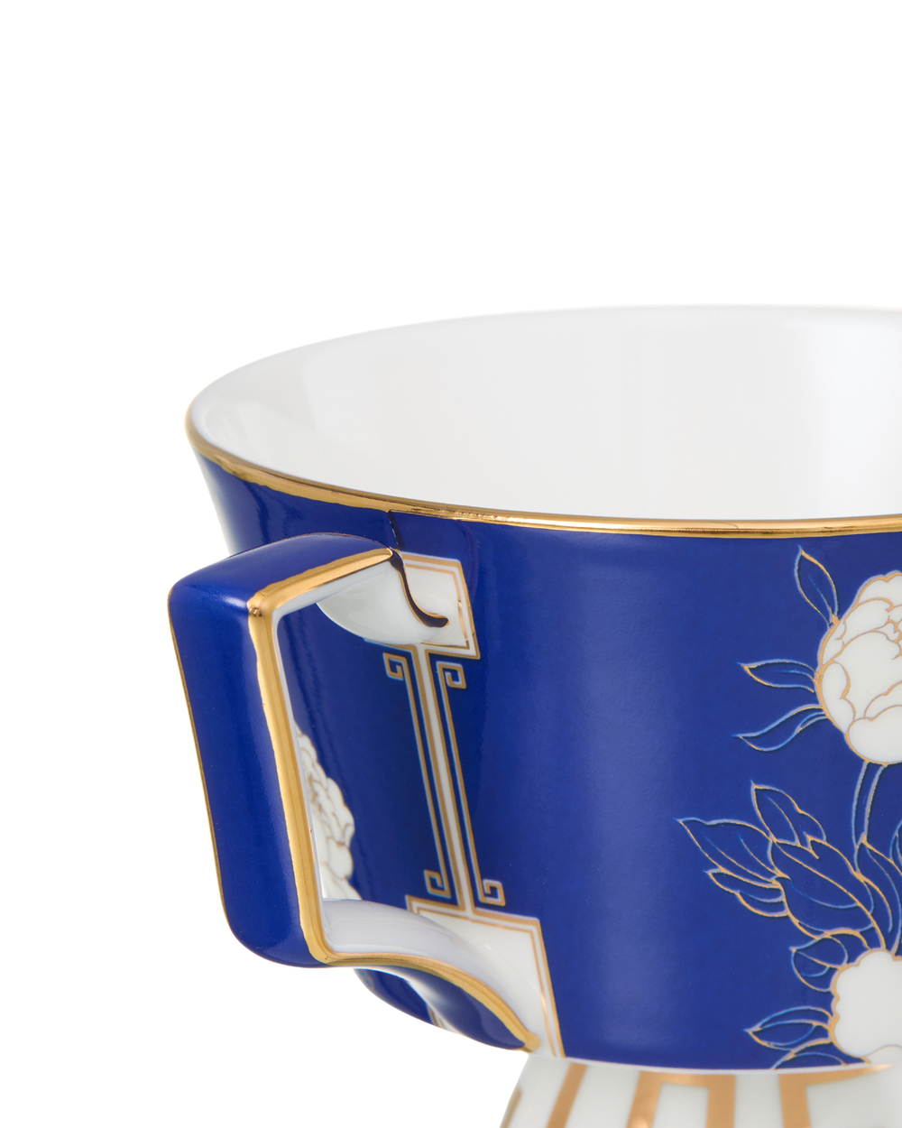 Чашка чайная с блюдцем 240мл Decor de table Винтаж Магнолия ультрамарин