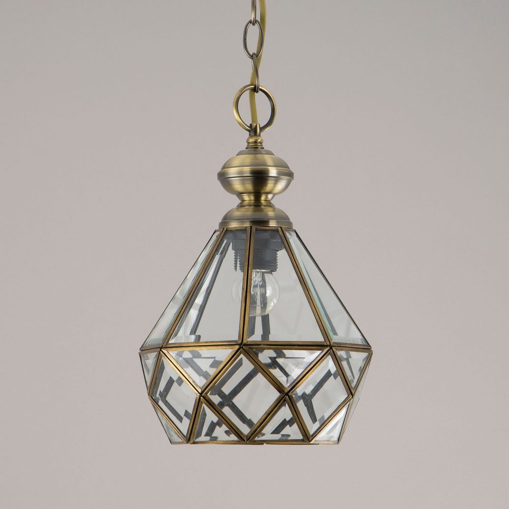 Citilux Витра-1 CL442110 Подвесной светильник витражный Бронза