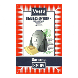 Мешок для пылесоса Vesta filter, SM 09, бумажный, 5 шт