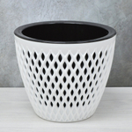 Кашпо Версаль 3л, белый/чёрный