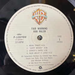 Винтажная виниловая пластинка LP Van Halen Fair Warning (Japan 1981) (No Obi)