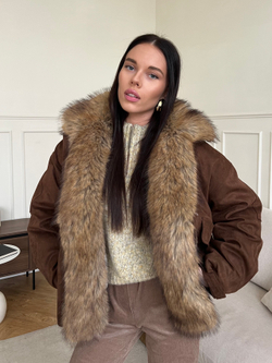 Парка замшевая шоколад