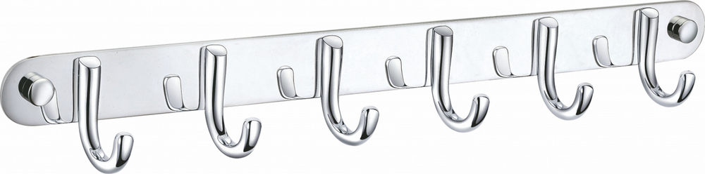Вешалка с 6 крючками для ванной WONZON & WOGHAND, Хром (WW-9384-6)