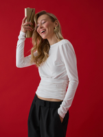 Лонгслив нарядный с открытой спинкой