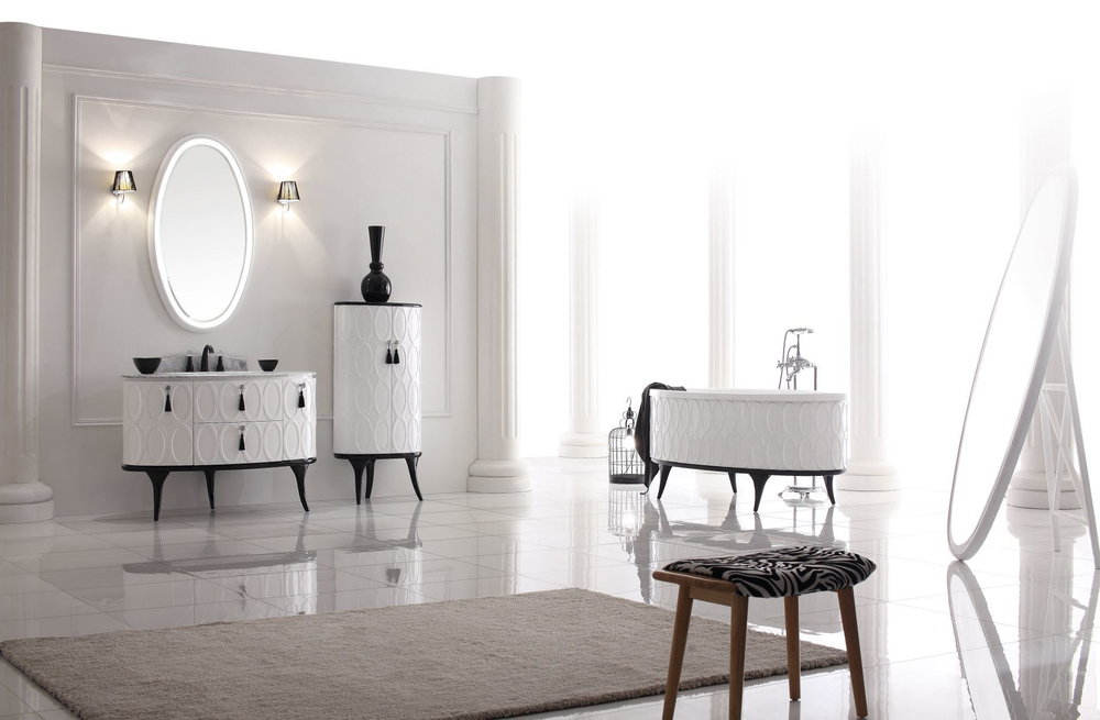 Тумба NEO Белый/Цоколь с ножками черный