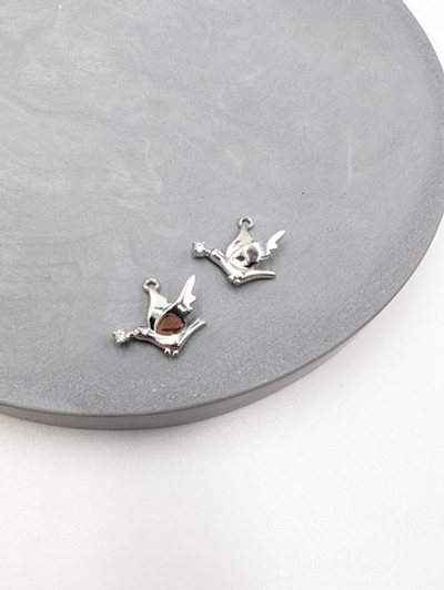 Подвеска птичка, 16*16.5мм