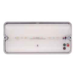 ULW-K25B 6W-4000K-EMG IP65 WHITE Светильник светодиодный влагозащищенный с БАП. Белый свет 4000K. 660Лм. Размер 220x105x50мм. Корпус белый. ТМ Uniel