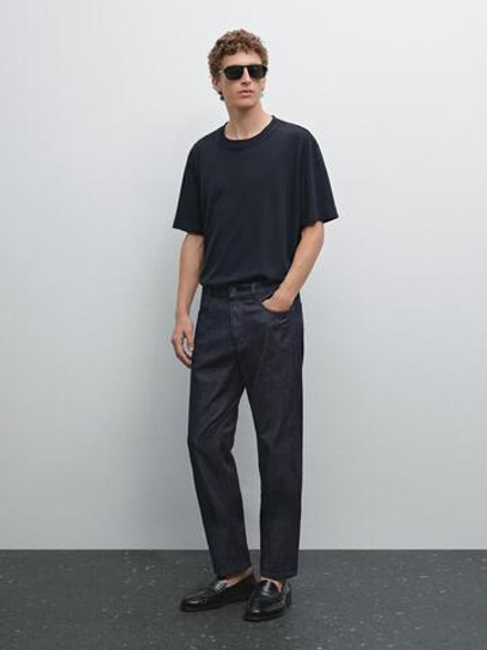 Massimo Dutti Легкие облегающие джинсы, темно-синий