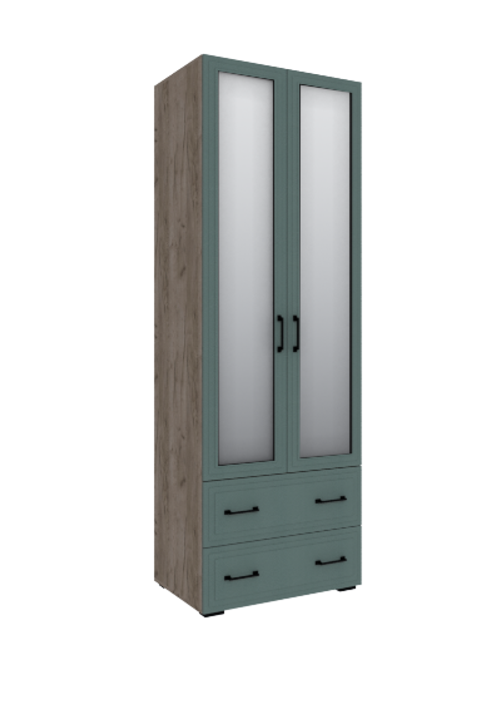 Шкаф с 2 ящиками с зеркалом Бруклин 80Ш