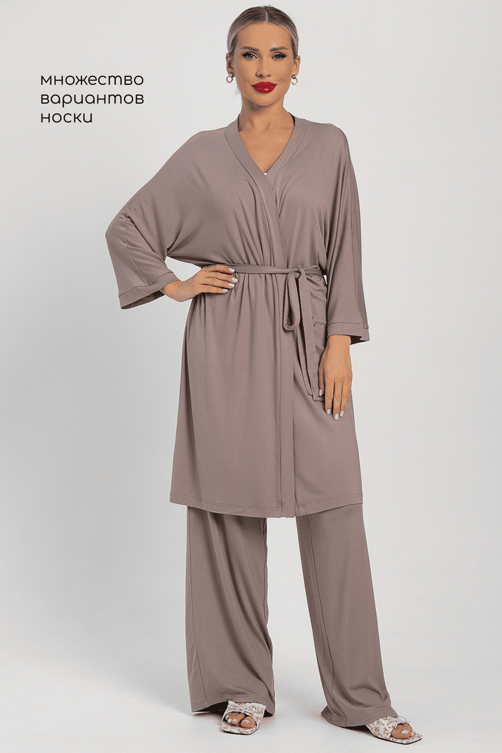 Пеньюар Шелк вискозы (латте) П14486-52М LT Collection