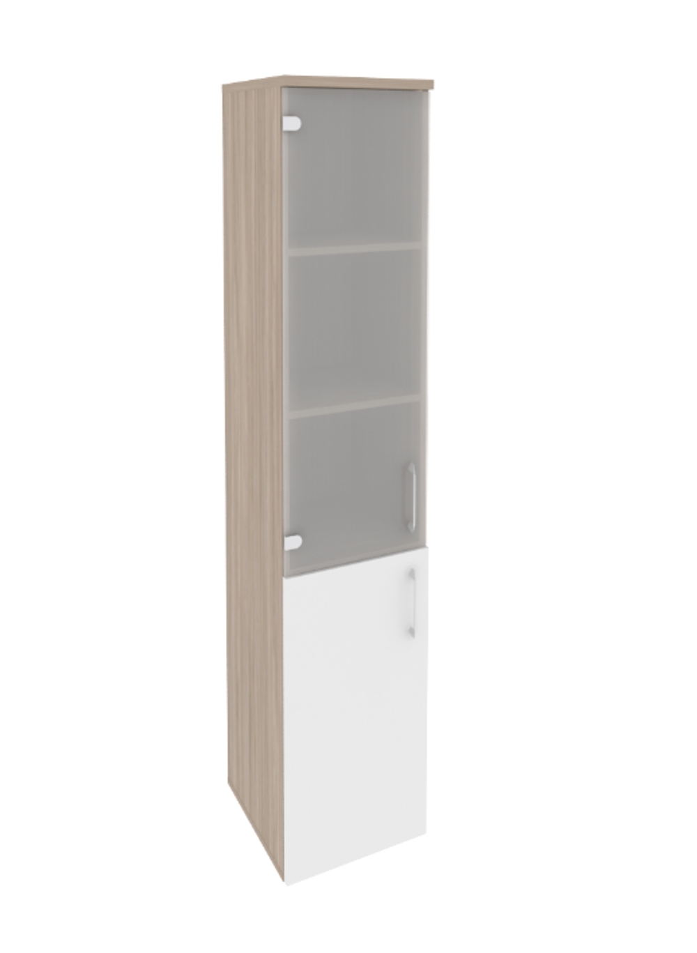 Шкаф-пенал с 2 полками и стеклом Onix