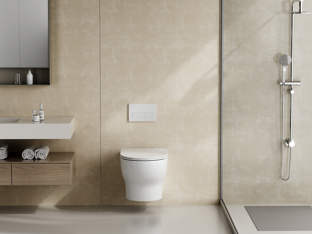 Унитаз ABBER Bequem AC1128 подвесной белый, безободковый, смыв торнадо