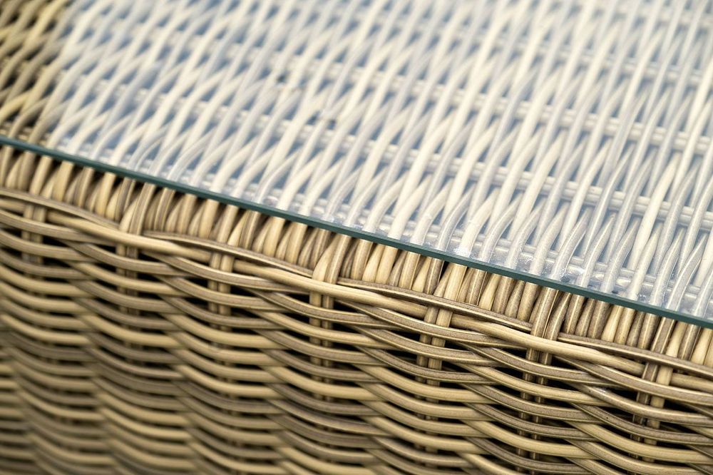 "Лунго" журнальный столик плетеный, цвет соломенный