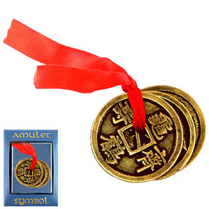 Амулет The Cult № 49 Китайские монеты счастья, латунь