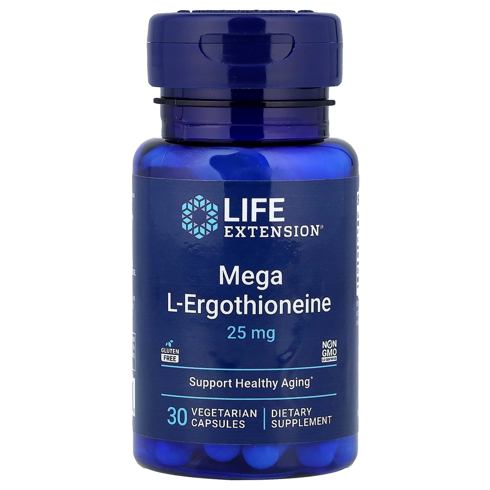 Life Extension, Mega L-эрготионеин, 30 вегетарианских капсул