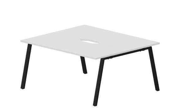 Составной стол Arena на 2 рабочих места 1580х1366х750мм (2 эргономичных выреза)