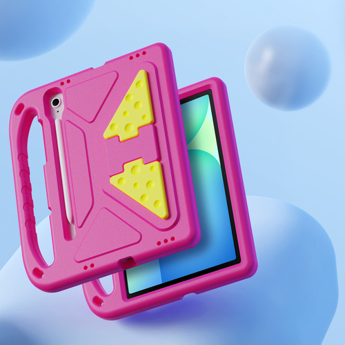 Детский чехол розового цвета на планшет Samsung Tab S10 FE, S9, S9 FE, S8 и S7 от от Dux Ducis, серия Puff Series Case