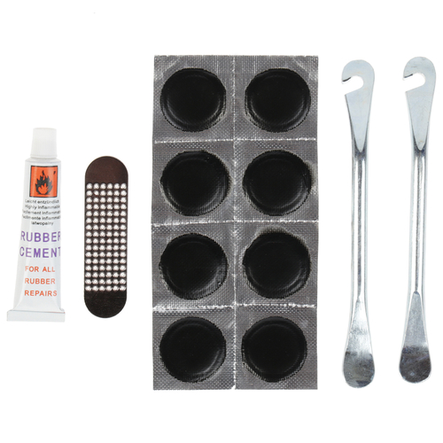 Аптечка вело (клей, заплатки, монтажки, в пластике)