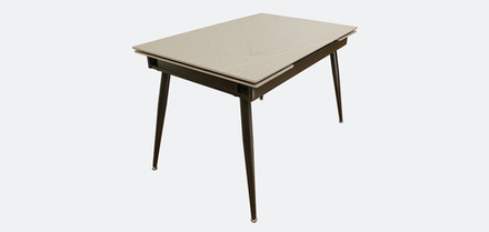 АЛЬБАНО стол керамика,серый матовый Т11мм, 120/180-80-76 см /