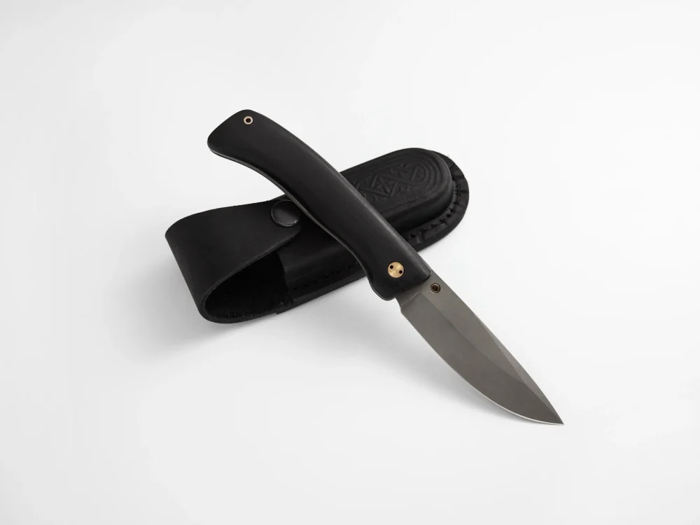 Складной нож "Скаут", сталь Х12МФ, рукоять черный мореный граб