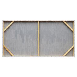 Панно декоративное с ручной росписью By Feel, 140х70 см, серо-голубое