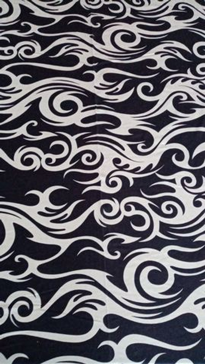 Кулир (принт). Завитки на синем