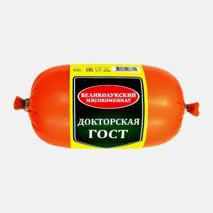 Колбаса Великолукский МК Докторская вареная 400г