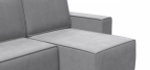 Угловой диван Норд Велюр Монолит сталь