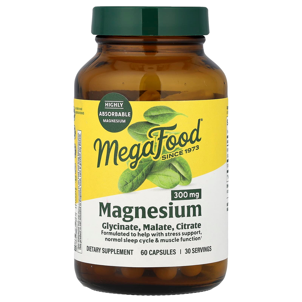 MegaFood, магний, 60 капсул
