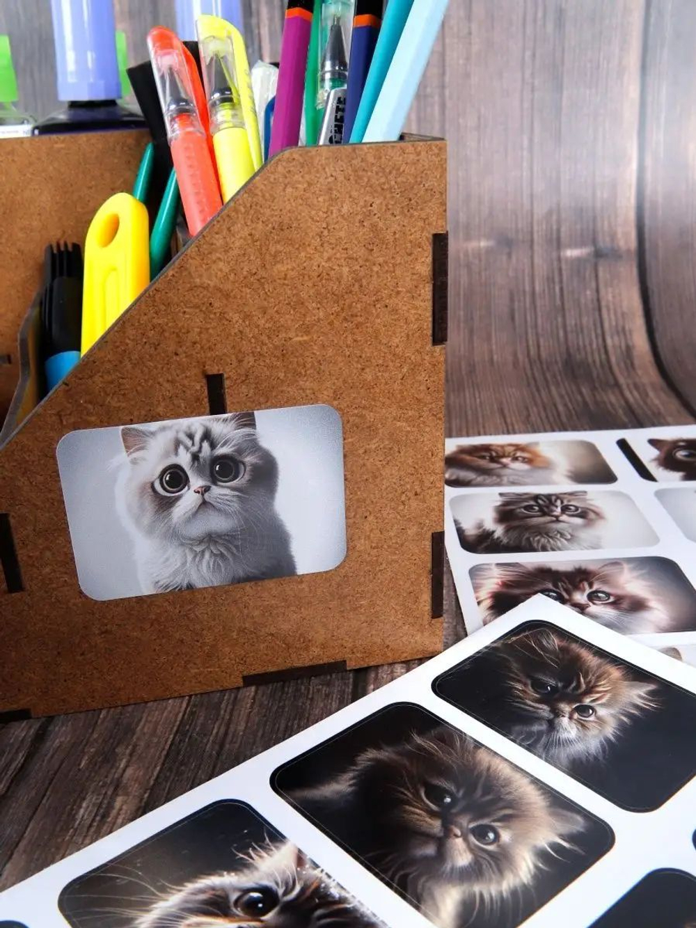 Наклейки детские на телефон стикеры на карту Котики