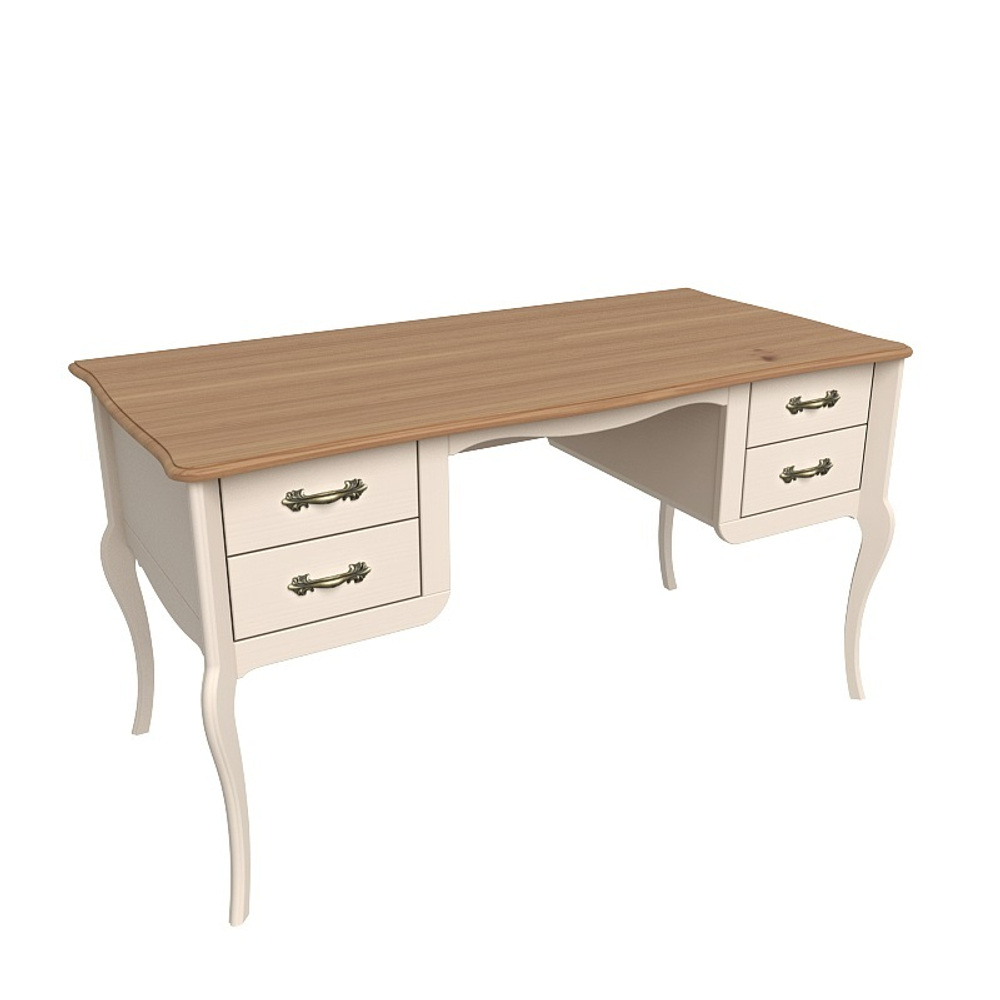 Стол письменный «Прованс» бежевый воск/антик