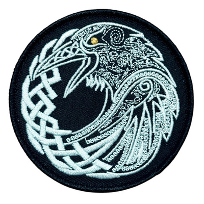 Шеврон на липучке "Ворон" (8х8 см)