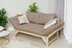Диван кушетка Элиза, рогожка, светло-коричневый
