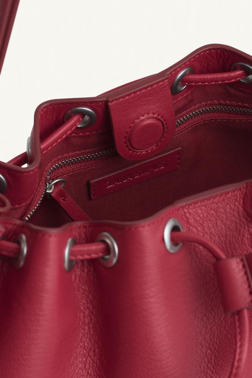 ZARA КОЖАНАЯ МИНИ-СУМКА ЧЕРЕЗ ПЛЕЧО, КРАСНЫЙ